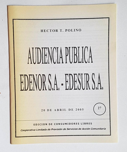 Audiencia Publica Edenor-edesur, Hector Polino, 2005