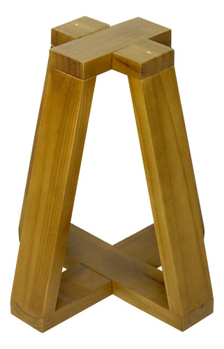 Pé Para Mesa De Centro Lary 45cm Resistente Madeira Np Cor Madeira Pinus Natural