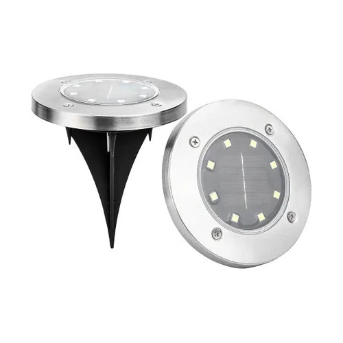 Foco 8 Led Con Recarga Solar Y Sensor Medidas 11,5x12,6 Cm