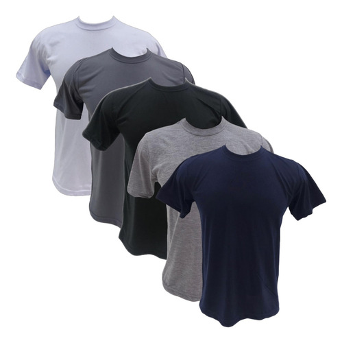 Kit 05 Camisetas Masculina Malha Premium T-shirt Confortável