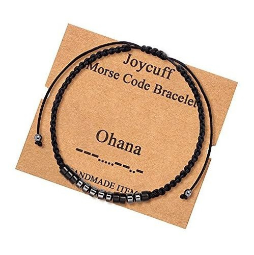 Ohana Morse Code Bracelets For Women Men Unique Fgmqf