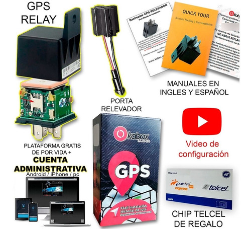 Imagen 3 de 7 de Gps Relay Relevador Espía Plug&play + Cuenta Administrativa