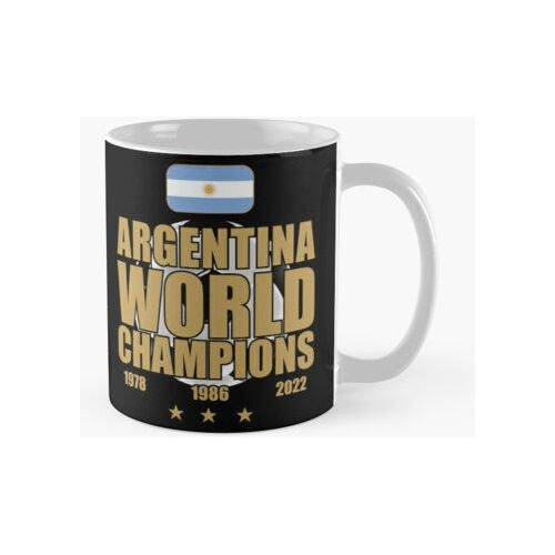 Taza Argentina Campeona Mundial De Futbol 2022 Calidad Premi