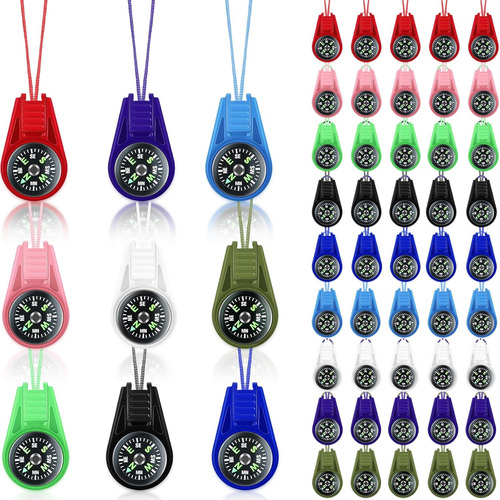 Brújulas Pequeñas Para Niños Tamaño Bolsillo Con Llavero Y C