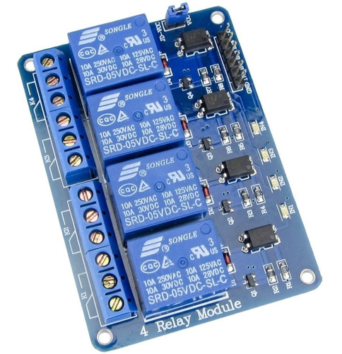 Modulo Rele Relay 4 Canales 5v Con Optoacoplador Arduino