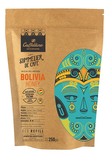 Cafe Especialidad Molido Bolivia Honey Filtro Caffettino 250