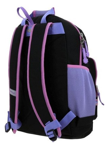 Mochila Happy Girl Tarlait Primaria Backpack Hg70652-3 Color Negro Diseño De La Tela Liso
