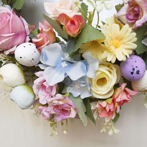 Corona Artificial De Huevos De Pascua, Guirnalda De Flores