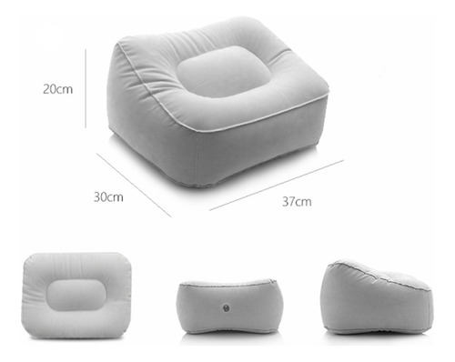 Almohada Inflable Para Reposapiés, 2 Unidades, De Pvc Flocad