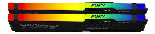 Memoria Ram Kingston Fury Beast Rgb, Ddr5,32gb2x16, 6000mhz