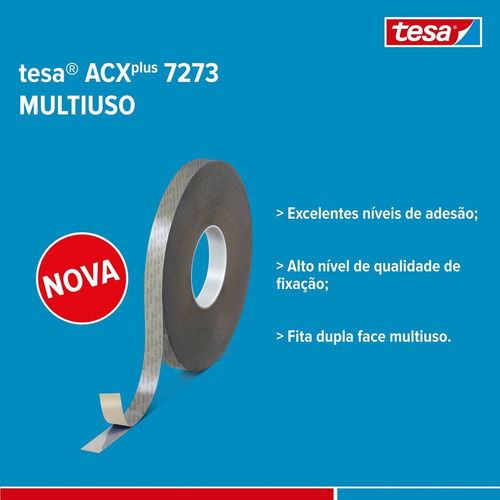 Fita Dupla Face Tesa® Acxplus 7273 Multiuso 12mm X 25m