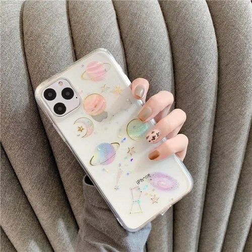 Imagen 8 de 10 de Case Galaxia iPhone Universo Estrellas Mujer Hombre Dama 3d