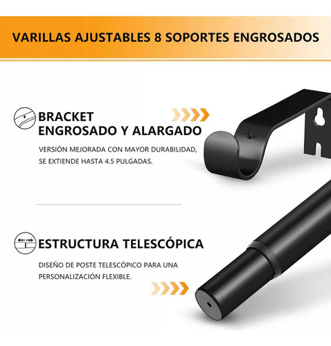 Q1c Cortineros De Metal Ajustable Cortineros Economicos