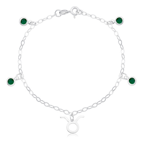 Pulseira Signo Touro Elemento Terra Prata 925
