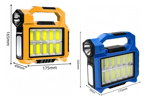 Luzes Led Multifuncionais 2pcs, Carregáveis Por Energia Sola
