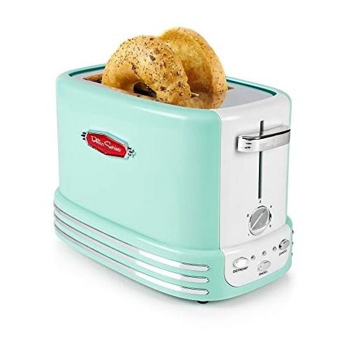 Nostalgia Retro Wide 2-slice Toaster, Diseño Vintage Dym1t