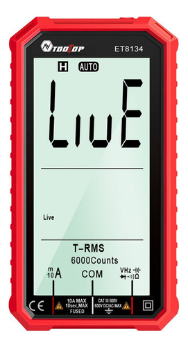 Tooltop Et8134 Multímetro De Tela Lcd Portátil De 4,7 Polega