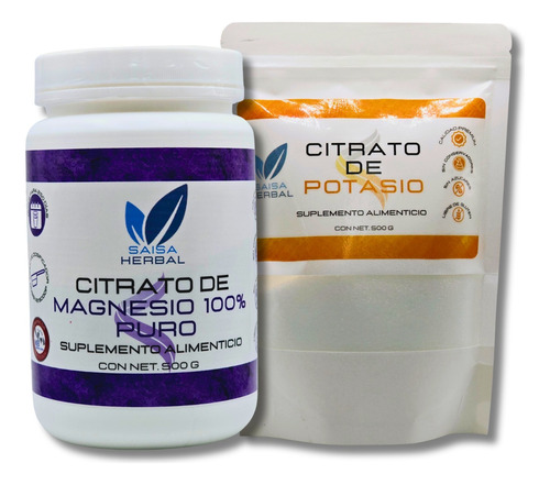 Citrato De Magnesio 500 G. Y Citrato De Potasio 500 G.