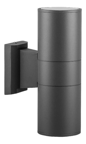 Spot Aplique De Pared Bidireccional Tubular 26 X 9 Cm Negro 