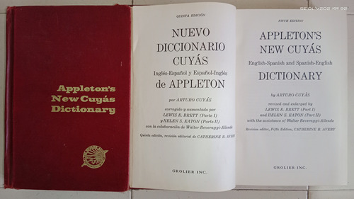 Nuevo Diccionario Cuyás. Ing-esp Y Esp-ing De Appleton