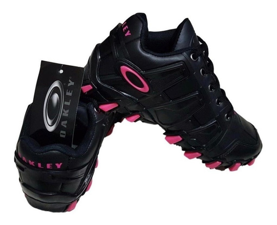 botinha da oakley feminina preta e rosa