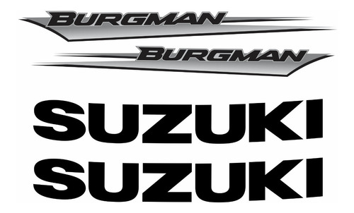 Kit Jogo Emblema Adesivo Suzuki Burgman 2005 A 2009 Bgm03