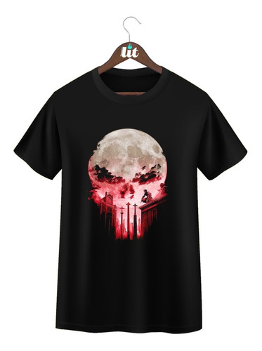 Poleras Con Diseño Punisher Calavera Roja