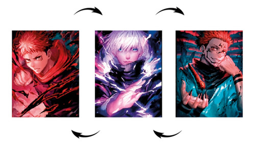 Cuadro Decorativo Lenticular Satoru Gojo Jujutsu Kaisen