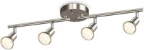 Comprar Iluminación De Riel Led De 4 Luces Incluye 4 Bombillas Cromo Estructura Luz Cálida