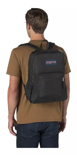 Mochila escolar JanSport Cross Town color negro diseño liso 26L