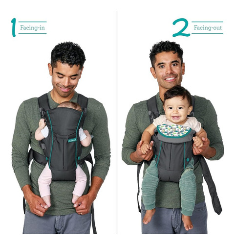 Canguro Infantino 2 En 1 Ergonómico Convertible Porta Bebe