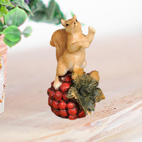 Figura De Ardilla De Resina Con Forma De Ardilla De Jardín C