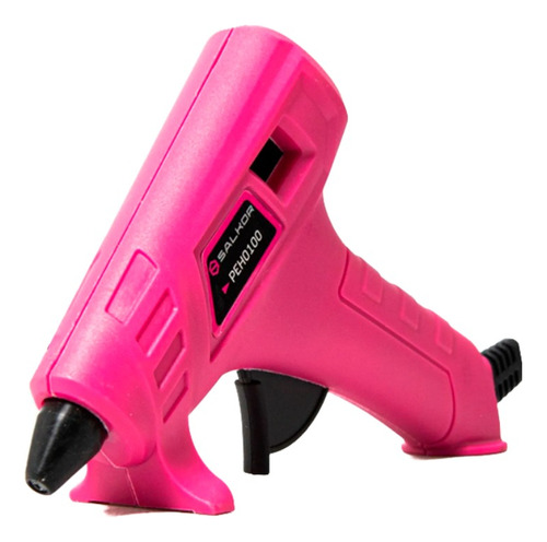 Pistola Encoladora Silicona 7 Mm 10w + 2 Barras Pink Salkor
