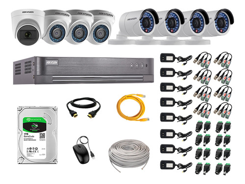 Cámaras Seguridad Kit 8 Hd 720p 1tb | 1 Camara C/ Microfono