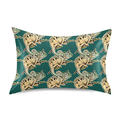 Fundas De Almohada De Lagarto, Funda De Almohada De Seda Par