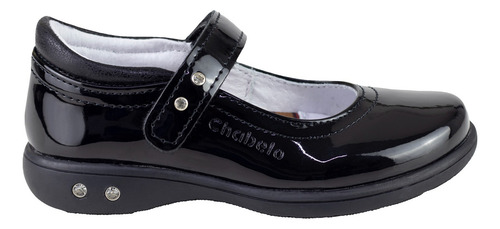 Zapato De Charol Niña Chabelo C23-a Negro Escolar Semivestir