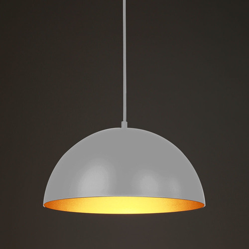 Lámpara De Techo Colgante Moderna Diseño Minimalista Dh-5110 Estructura Blanco - Dorado
