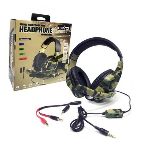 Imagem 1 de 5 de Headphone Gamer Camuflado Para Pc Ps4 Xbox 360 One Nintendo