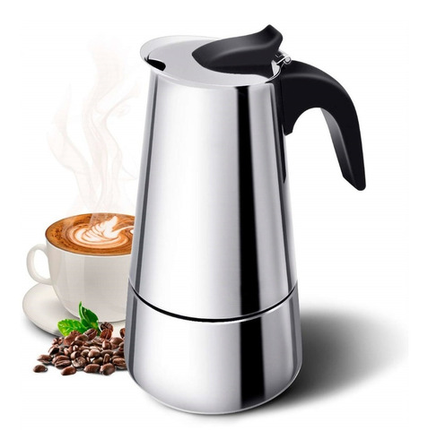 Cafetera Italiana Moderna De 6 Tazas Inox Cafe Premium Atrix