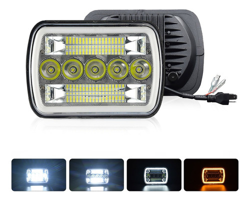 5x7 6x7  400w Cuadrado Coche Faro Led Ip67 Impermeable 