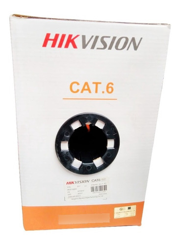 Cable Naranja Utp Hikvision Cat6 Ds-1ln6-uu 23awg - 4pr 75°c