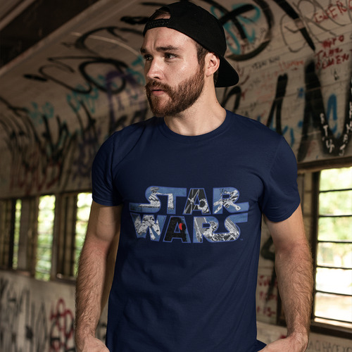Playera Hombre Star Wars Millenium Falcon Algodon Oficial