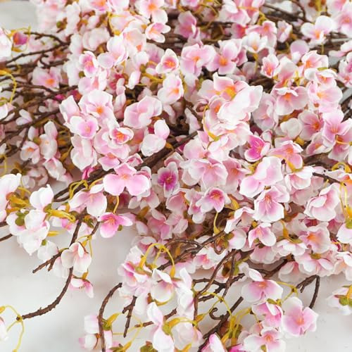 12 Piezas De Flores Artificiales De Cerezo 40 Tallos De Cer