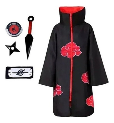 Kit Capa Akatsuki+kunai+bandana Shuriken-naruto Itachi D