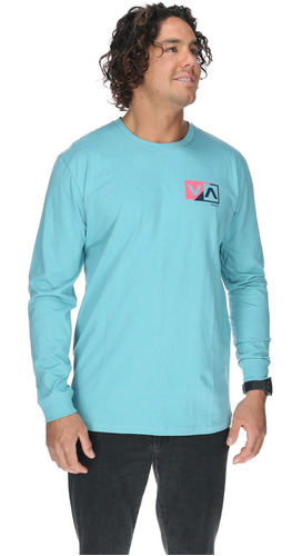 Polera M/c Hombre Shifted Ls Azul