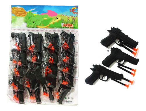 20 Pistolas Mini Dardos Juguete Fiesta Piñata Cumple Bolo 