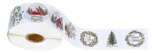 2 X 500 Pegatinas Navideñas Redondas De 2,5 Cm Para Sobres,
