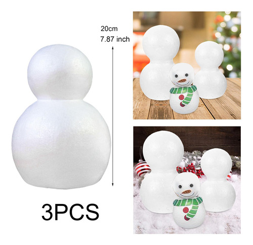 10x Modelos De Muñecos De Nieve De Espuma, 20 Centímetros
