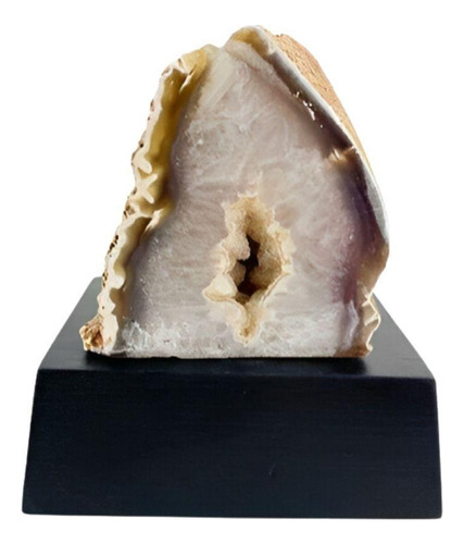 Ágata de cornalina natural, fertilidad, base de madera