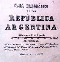 Comprar Mapa 1899 Orografico De La Republica Argentina Plano 